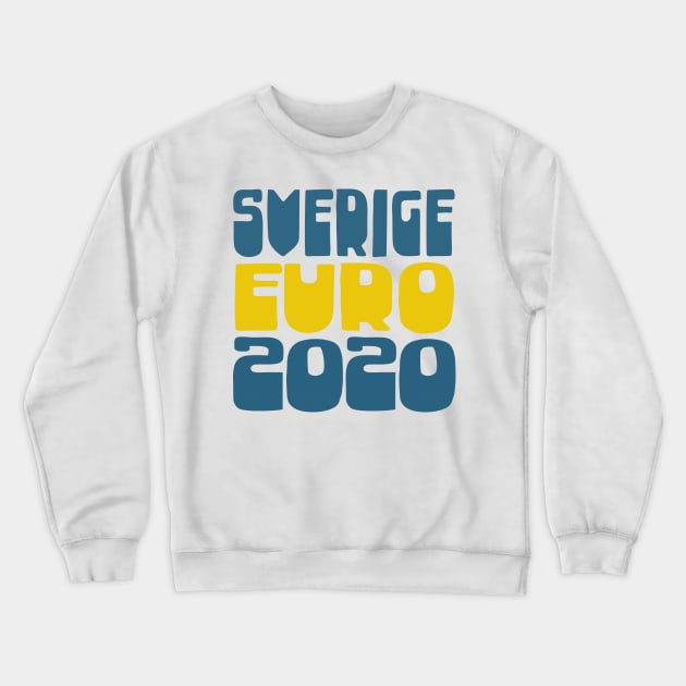 Sverige Euro 2020 Soccer Gift Design Crewneck Sweatshirt by DankFutura